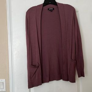 Purple open cardigan